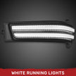 Dodge 25-26 RAM 1500 23-25 RAM 2500/3500 Side Mirror Turn Signal & Running Light (2-Piece Set) w/ AMBER SCANNING LED Turn Signals & WHITE LED Running Lights - Smoked Lens - Image 4