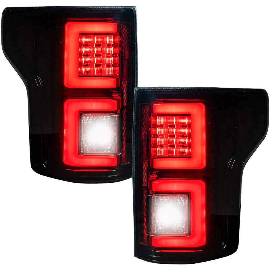 Ford F150 15-17 (Replaces OEM Halogen Style Tail Lights) LED TAIL LIGHTS - Smoked Lens - Image 4