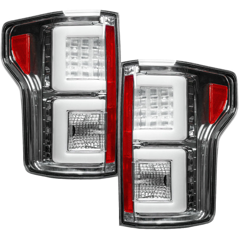 Ford F150 15-17 (Replaces OEM Halogen Style Tail Lights) LED TAIL LIGHTS - Clear Lens
