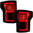 Ford F150 15-17 & RAPTOR 17-19 (Replaces OEM LED Style Tail Lights w/ Blind Spot Warning System) OLED TAIL LIGHTS - Dark Red Smoked Lens - Image 3