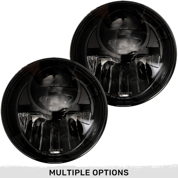 Jeep JK Wrangler 07-18 LED PROJECTOR HEADLIGHTS - Smoked / Black