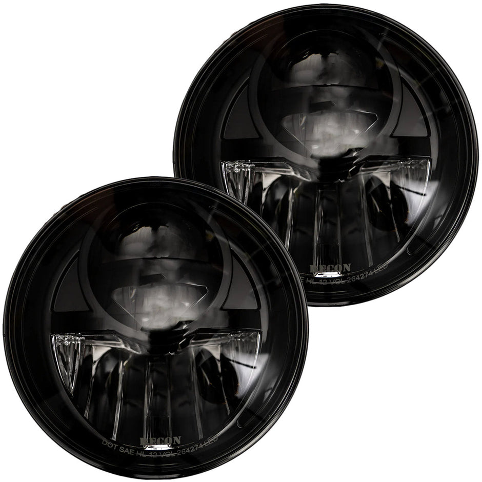 Jeep JK Wrangler 07-18 LED PROJECTOR HEADLIGHTS - Smoked / Black - Image 4