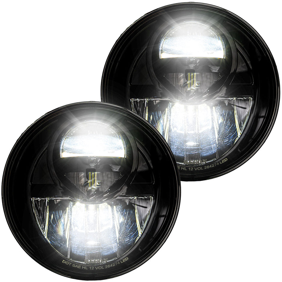 Jeep JK Wrangler 07-18 LED PROJECTOR HEADLIGHTS - Smoked / Black - Image 2