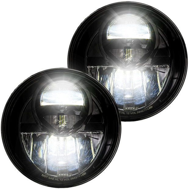 Jeep JK Wrangler 07-18 LED PROJECTOR HEADLIGHTS - Smoked / Black - Image 2