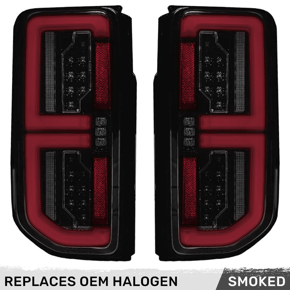 Ford 21-23 BRONCO (This Part Replaces OEM Factory Installed HALOGEN Tail Lights) OLED TAIL LIGHTS w/ RED OLED Turn Signals - Smoked Lens - Image 4