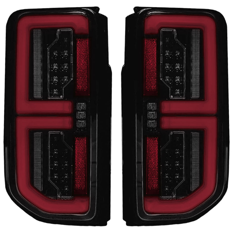 Ford 21-23 BRONCO (This Part Replaces OEM Factory Installed HALOGEN Tail Lights) OLED TAIL LIGHTS w/ RED OLED Turn Signals - Smoked Lens - Image 3