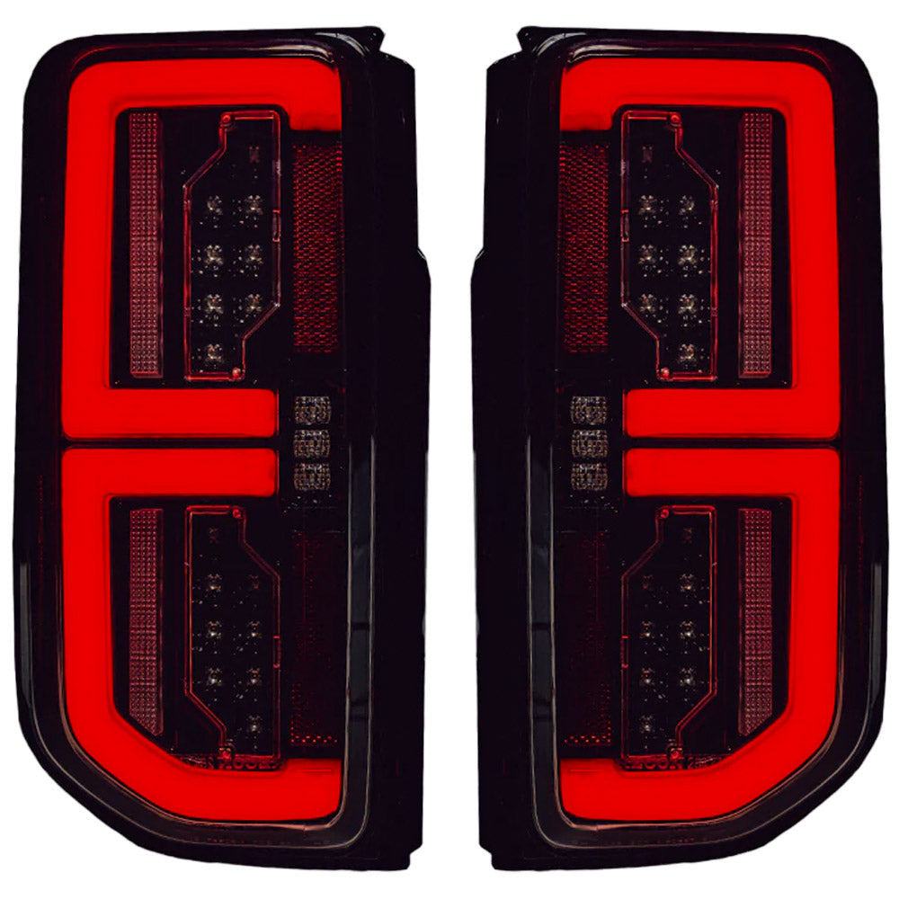 Ford 21-23 BRONCO (This Part Replaces OEM Factory Installed HALOGEN Tail Lights) OLED TAIL LIGHTS w/ RED OLED Turn Signals - Smoked Lens - Image 2