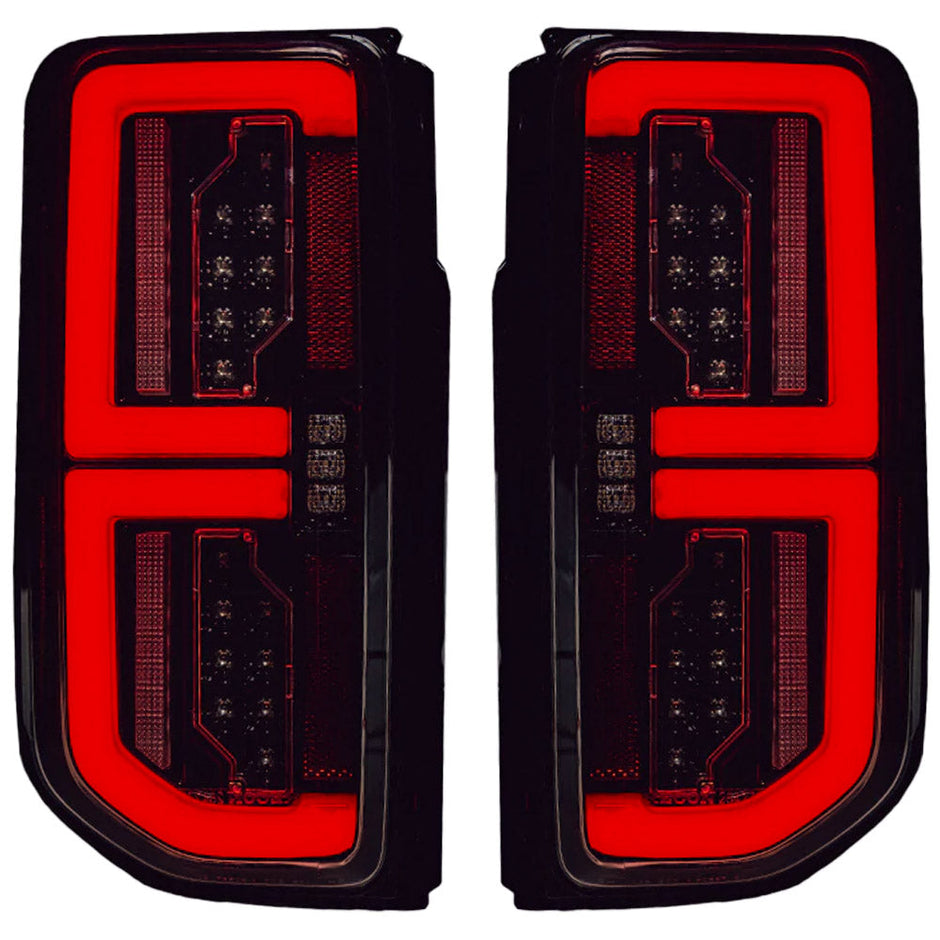 Ford 21-23 BRONCO (This Part Replaces OEM Factory Installed HALOGEN Tail Lights) OLED TAIL LIGHTS w/ RED OLED Turn Signals - Smoked Lens - Image 2