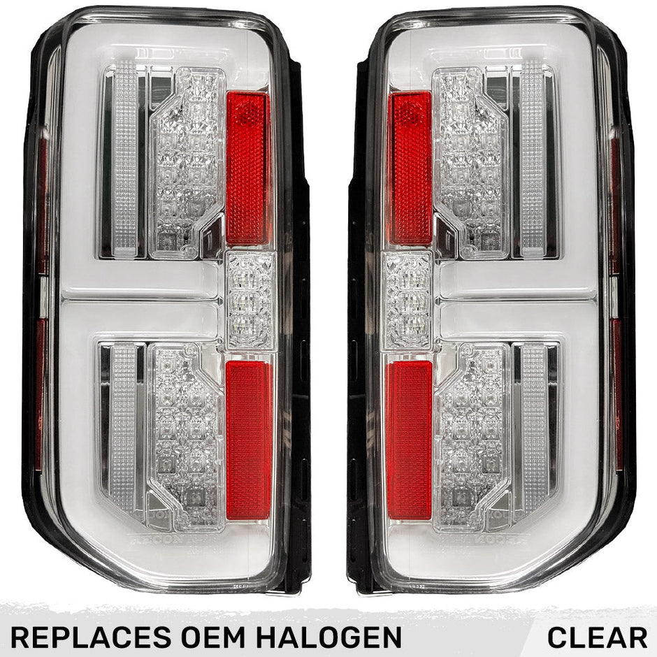 Ford 21-23 BRONCO (This Part Replaces OEM Factory Installed HALOGEN Tail Lights) OLED TAIL LIGHTS w/ RED OLED Turn Signals - Clear Lens - Image 4