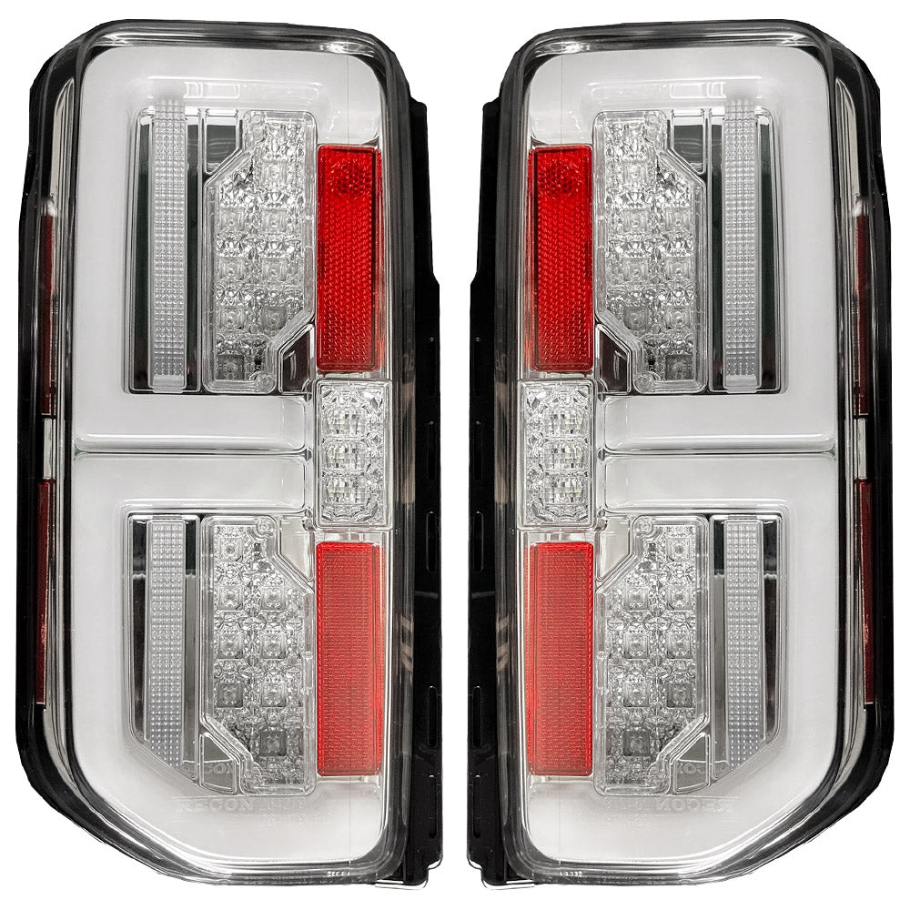 Ford 21-23 BRONCO (This Part Replaces OEM Factory Installed HALOGEN Tail Lights) OLED TAIL LIGHTS w/ RED OLED Turn Signals - Clear Lens