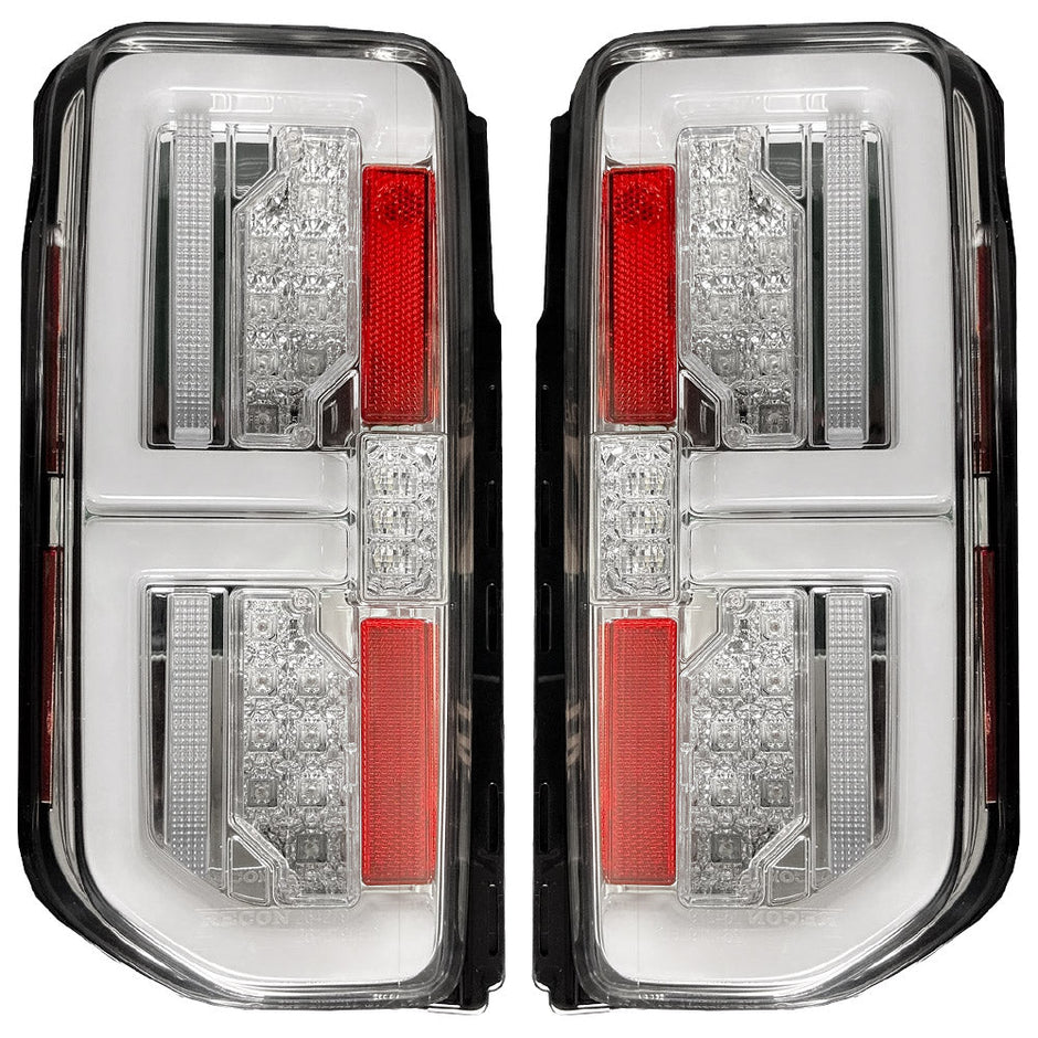 Ford 21-23 BRONCO (This Part Replaces OEM Factory Installed HALOGEN Tail Lights) OLED TAIL LIGHTS w/ RED OLED Turn Signals - Clear Lens