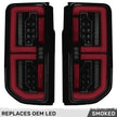 Ford 21-23 BRONCO (This Part Replaces OEM Factory Installed LED Tail Lights) OLED TAIL LIGHTS w/ AMBER OLED Turn Signals - Smoked Lens