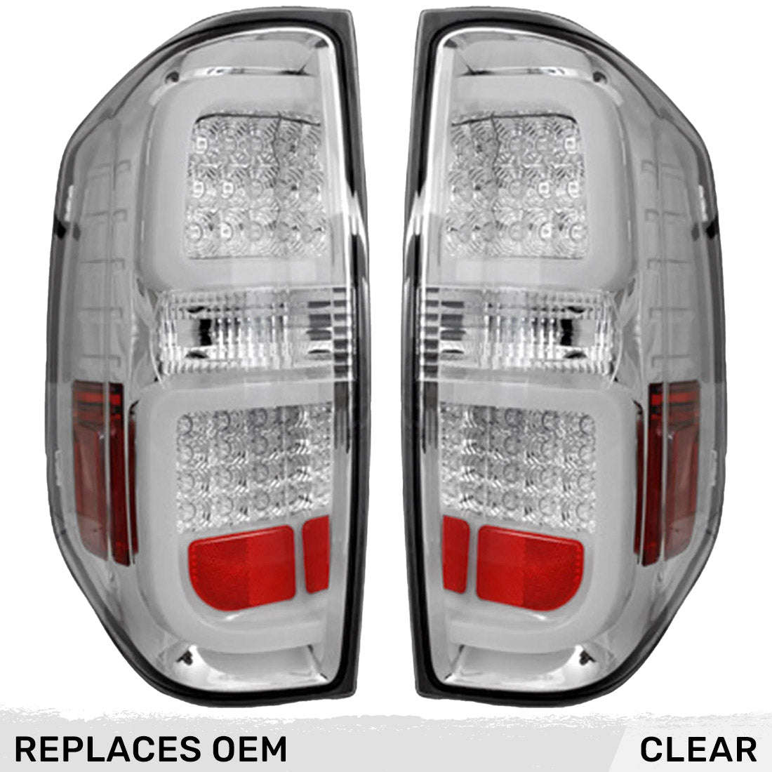 Toyota Tundra 14-21 LED Tail Lights - Clear Lens - Image 2