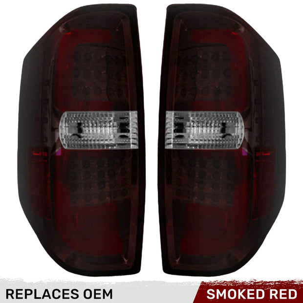 Toyota Tundra 14-21 LED Tail Lights - Dark Red Smoked Lens