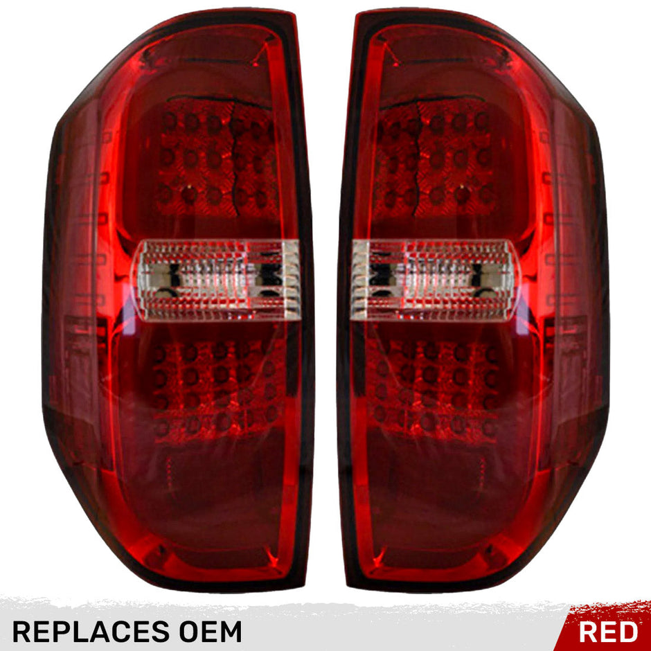 Toyota Tundra 14-21 LED Tail Lights - Red Lens - Image 2