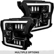 Ford F150 15-17 (Replaces OEM Halogen Style Head Lights Only) PROJECTOR HEADLIGHTS - Smoked / Black