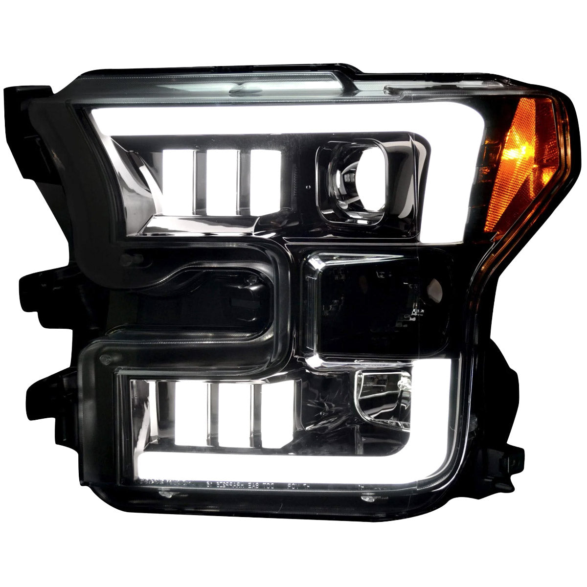Ford F150 15-17 (Replaces OEM Halogen Style Head Lights Only) PROJECTOR HEADLIGHTS - Smoked / Black - Image 3