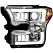 Ford F150 15-17 (Replaces OEM Halogen Style Head Lights Only) PROJECTOR HEADLIGHTS - Clear / Chrome - Image 3