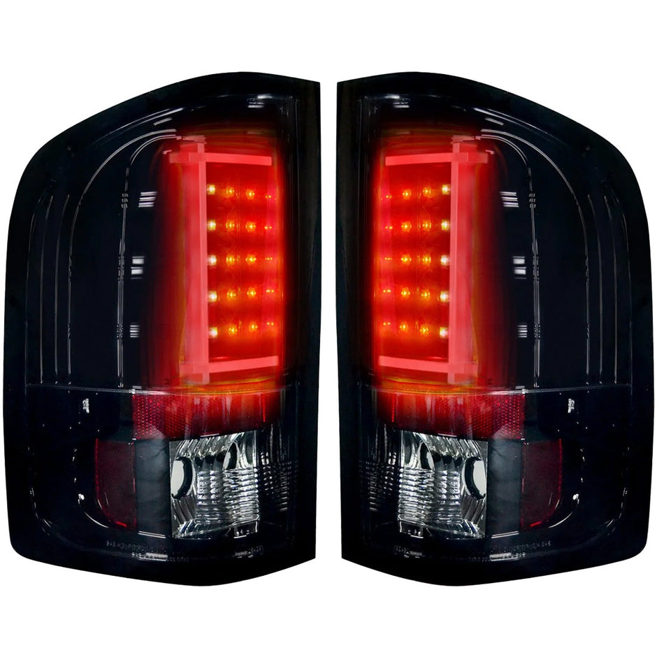 Chevy Silverado 07-13 Single-Wheel & 07-14 Dually & GMC Sierra 07-14 (Dually Only) 2nd GEN Body Style OLED TAIL LIGHTS - Smoked Lens - Image 2