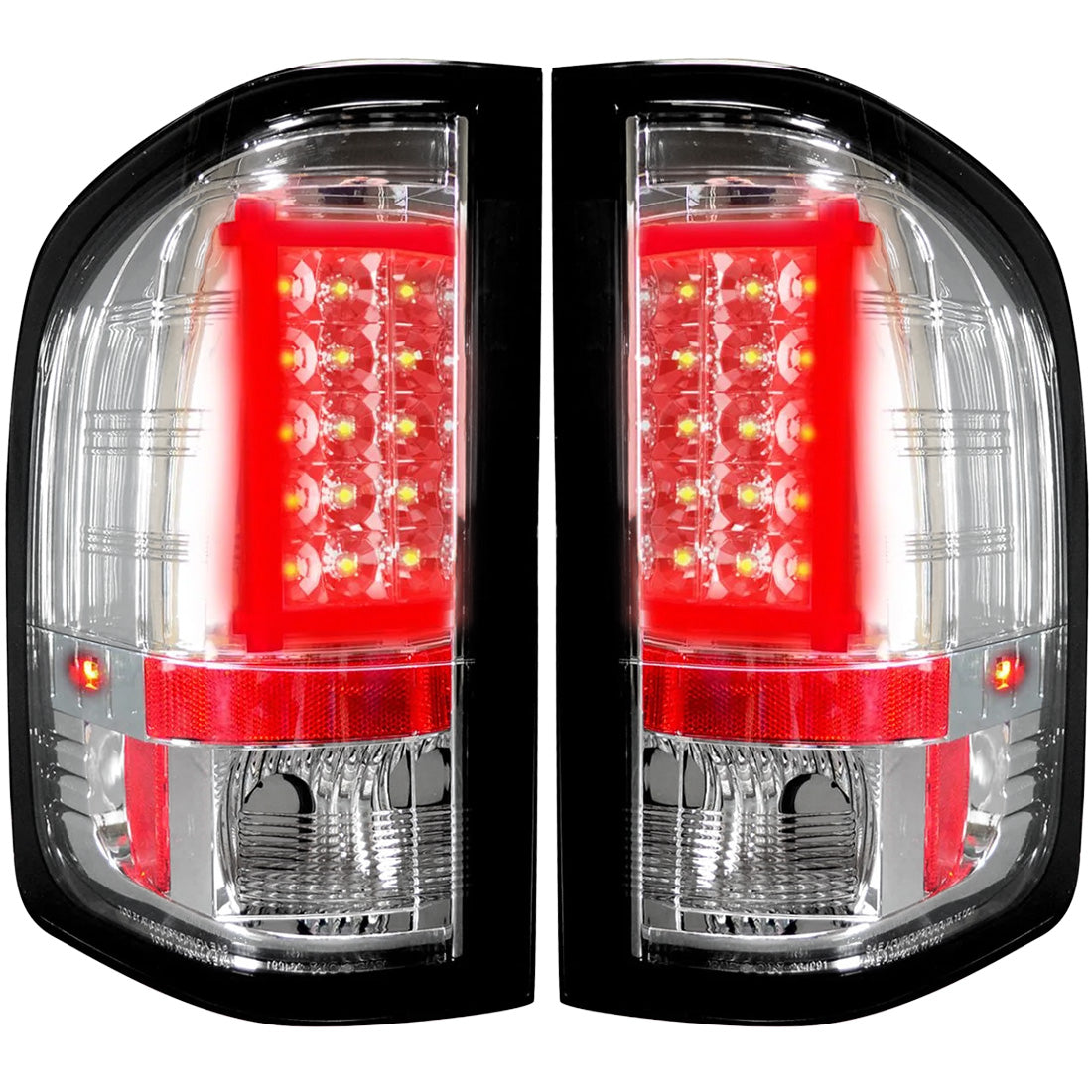Chevy Silverado 07-13 Single-Wheel & 07-14 Dually & GMC Sierra 07-14 (Dually Only) 2nd GEN Body Style OLED TAIL LIGHTS - Clear Lens