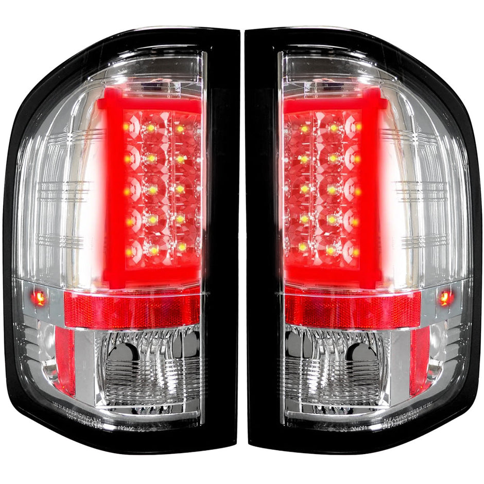 Chevy Silverado 07-13 Single-Wheel & 07-14 Dually & GMC Sierra 07-14 (Dually Only) 2nd GEN Body Style OLED TAIL LIGHTS - Clear Lens