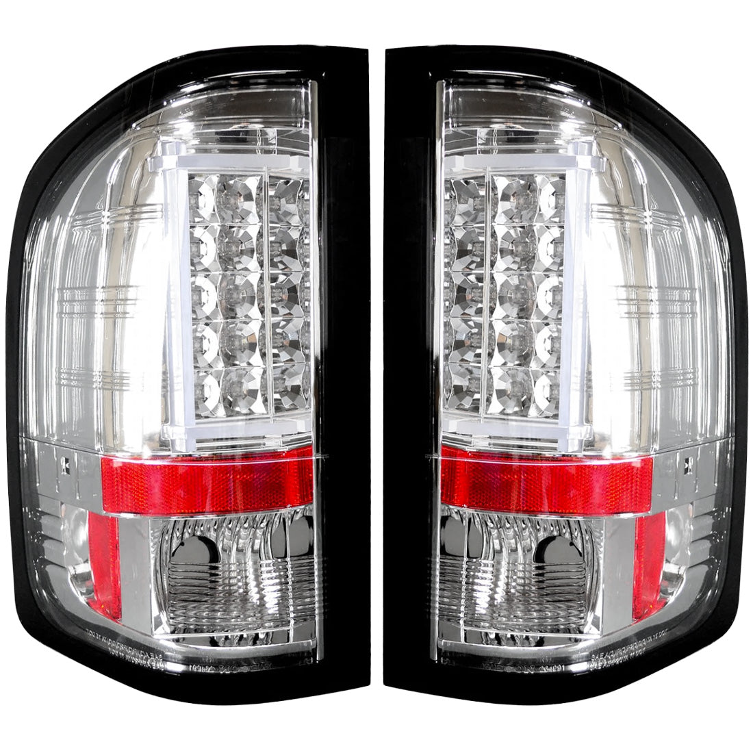 Chevy Silverado 07-13 Single-Wheel & 07-14 Dually & GMC Sierra 07-14 (Dually Only) 2nd GEN Body Style OLED TAIL LIGHTS - Clear Lens - Image 3