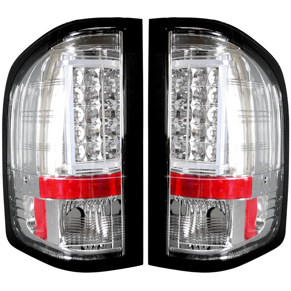 Chevy Silverado 07-13 Single-Wheel & 07-14 Dually & GMC Sierra 07-14 (Dually Only) 2nd GEN Body Style OLED TAIL LIGHTS - Clear Lens - Image 3