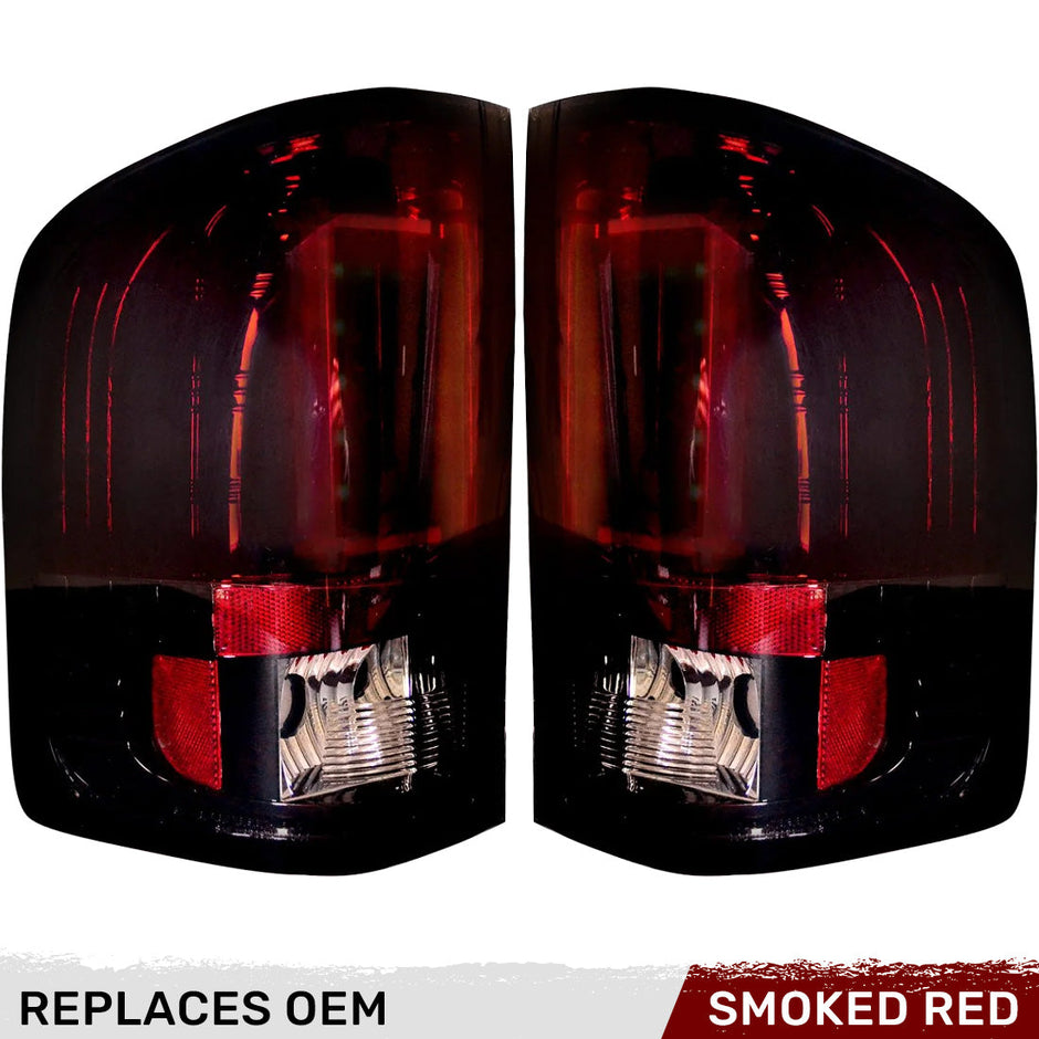 Chevy Silverado 07-13 Single-Wheel & 07-14 Dually & GMC Sierra 07-14 (Dually Only) 2nd GEN Body Style OLED TAIL LIGHTS - Red Smoked Lens - Image 2