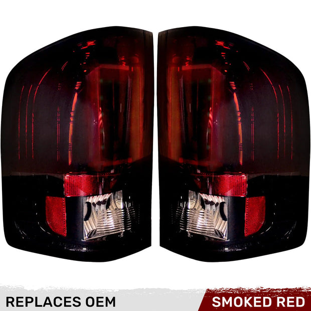 Chevy Silverado 07-13 Single-Wheel & 07-14 Dually & GMC Sierra 07-14 (Dually Only) 2nd GEN Body Style OLED TAIL LIGHTS - Red Smoked Lens - Image 2
