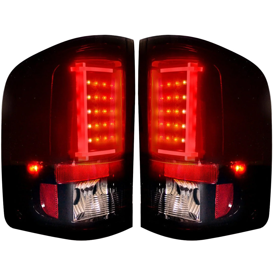 Chevy Silverado 07-13 Single-Wheel & 07-14 Dually & GMC Sierra 07-14 (Dually Only) 2nd GEN Body Style OLED TAIL LIGHTS - Red Smoked Lens