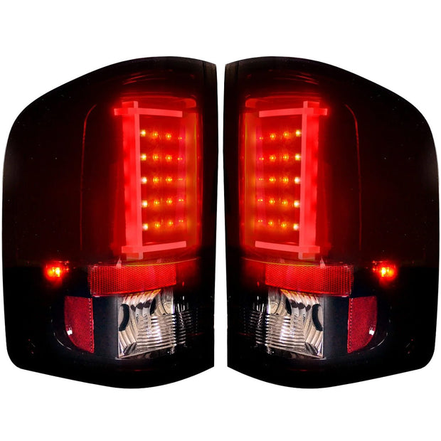 Chevy Silverado 07-13 Single-Wheel & 07-14 Dually & GMC Sierra 07-14 (Dually Only) 2nd GEN Body Style OLED TAIL LIGHTS - Red Smoked Lens