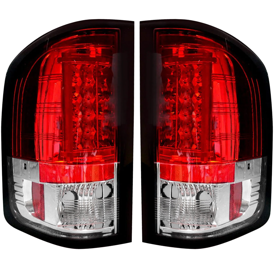 Chevy Silverado 07-13 Single-Wheel & 07-14 Dually & GMC Sierra 07-14 (Dually Only) 2nd GEN Body Style OLED TAIL LIGHTS - Red Lens - Image 2