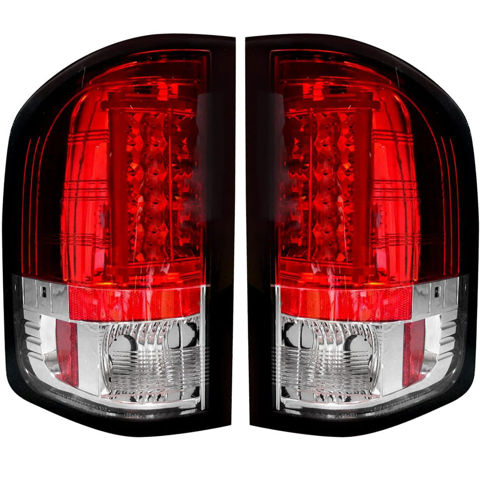 Chevy Silverado 07-13 Single-Wheel & 07-14 Dually & GMC Sierra 07-14 (Dually Only) 2nd GEN Body Style OLED TAIL LIGHTS - Red Lens - Image 2