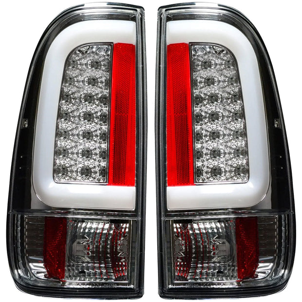 Ford Superduty F250HD/350/450/550 99-07 & F150 97-03 Straight aka "Style" Side OLED Tail Lights - Clear Lens - Image 2