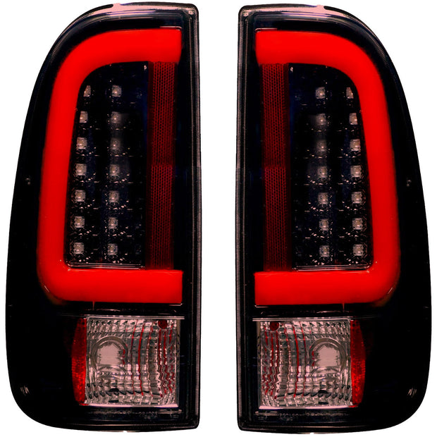 Ford Superduty F250HD/350/450/550 08-16 OLED TAIL LIGHTS - Dark Red Smoked Lens - Image 2