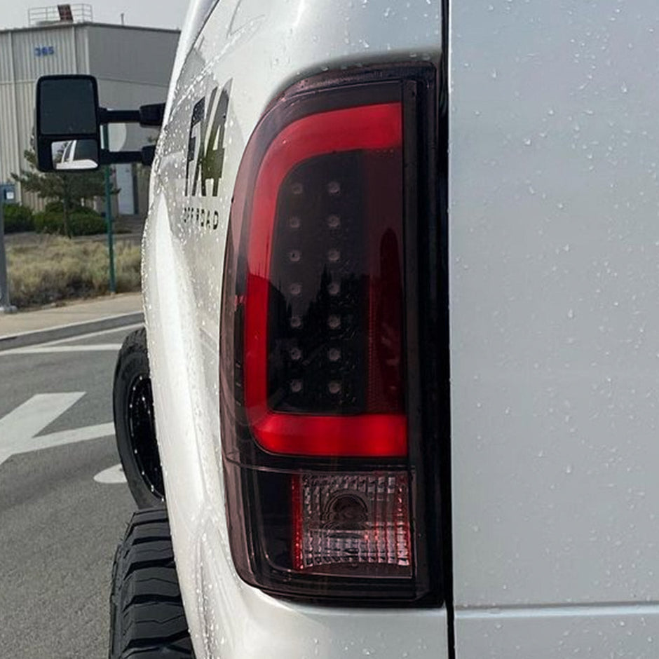 Ford Superduty F250HD/350/450/550 08-16 OLED TAIL LIGHTS - Dark Red Smoked Lens