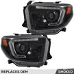 Toyota Tundra 14-21 PROJECTOR HEADLIGHTS w/ Ultra High Power OLED DRL - Smoked / Black - Image 4