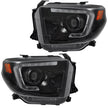 Toyota Tundra 14-21 PROJECTOR HEADLIGHTS w/ Ultra High Power OLED DRL - Smoked / Black - Image 5