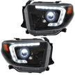 Toyota Tundra 14-21 PROJECTOR HEADLIGHTS w/ Ultra High Power OLED DRL - Smoked / Black - Image 2