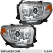 Toyota Tundra 14-21 PROJECTOR HEADLIGHTS w/ Ultra High Power OLED DRL - Clear / Chrome - Image 2