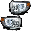 Toyota Tundra 14-21 PROJECTOR HEADLIGHTS w/ Ultra High Power OLED DRL - Clear / Chrome - Image 4