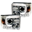 GMC Sierra 14-18 1500 (3rd GEN Body Style) & 14-19 2500/3500 PROJECTOR HEADLIGHTS w/ SMOOTH OLED HALOS & DRL - Clear / Chrome