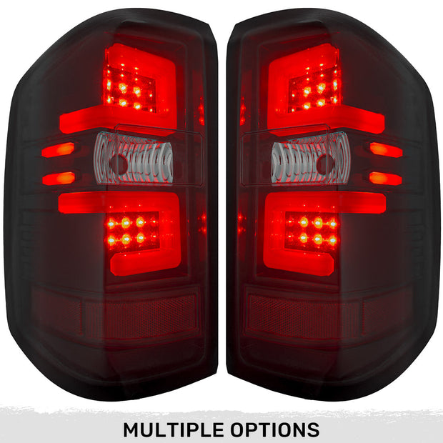Chevy Silverado 16-18 1500 & 16-19 2500/3500 (Replaces Factory OEM LED Tail Lights ONLY - Also Fits GMC Sierra 15-19 Dually Body Style with Factory OEM LED Tail Lights ONLY) OLED TAIL LIGHTS - Smoked Lens