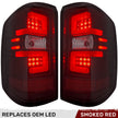 Chevy Silverado 16-18 1500 & 16-19 2500/3500 (Replaces Factory OEM LED Tail Lights ONLY - Also Fits GMC Sierra 15-19 Dually Body Style with Factory OEM LED Tail Lights ONLY) OLED TAIL LIGHTS - Dark Red Smoked Lens - Image 3