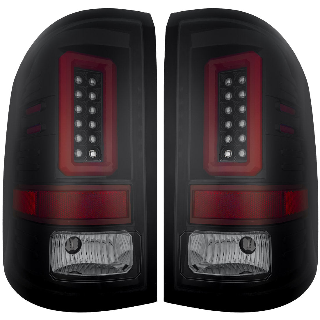 GMC Sierra 16-18 1500 & 16-19 2500/3500 (Only Fits Single Wheel Body Style Trucks with Factory OEM LED Tail Lights) OLED TAIL LIGHTS - Smoked Lens - Image 4