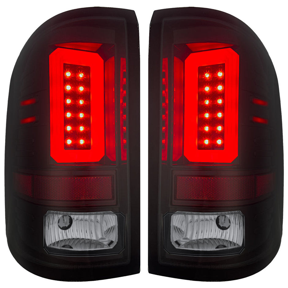 GMC Sierra 16-18 1500 & 16-19 2500/3500 (Only Fits Single Wheel Body Style Trucks with Factory OEM LED Tail Lights) OLED TAIL LIGHTS - Smoked Lens - Image 3