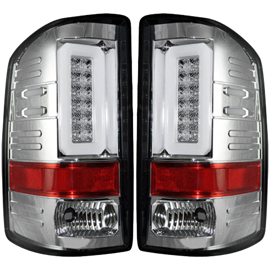 GMC Sierra 16-18 1500 & 16-19 2500/3500 (Only Fits Single Wheel Body Style Trucks with Factory OEM LED Tail Lights) OLED TAIL LIGHTS - Clear Lens - Image 3