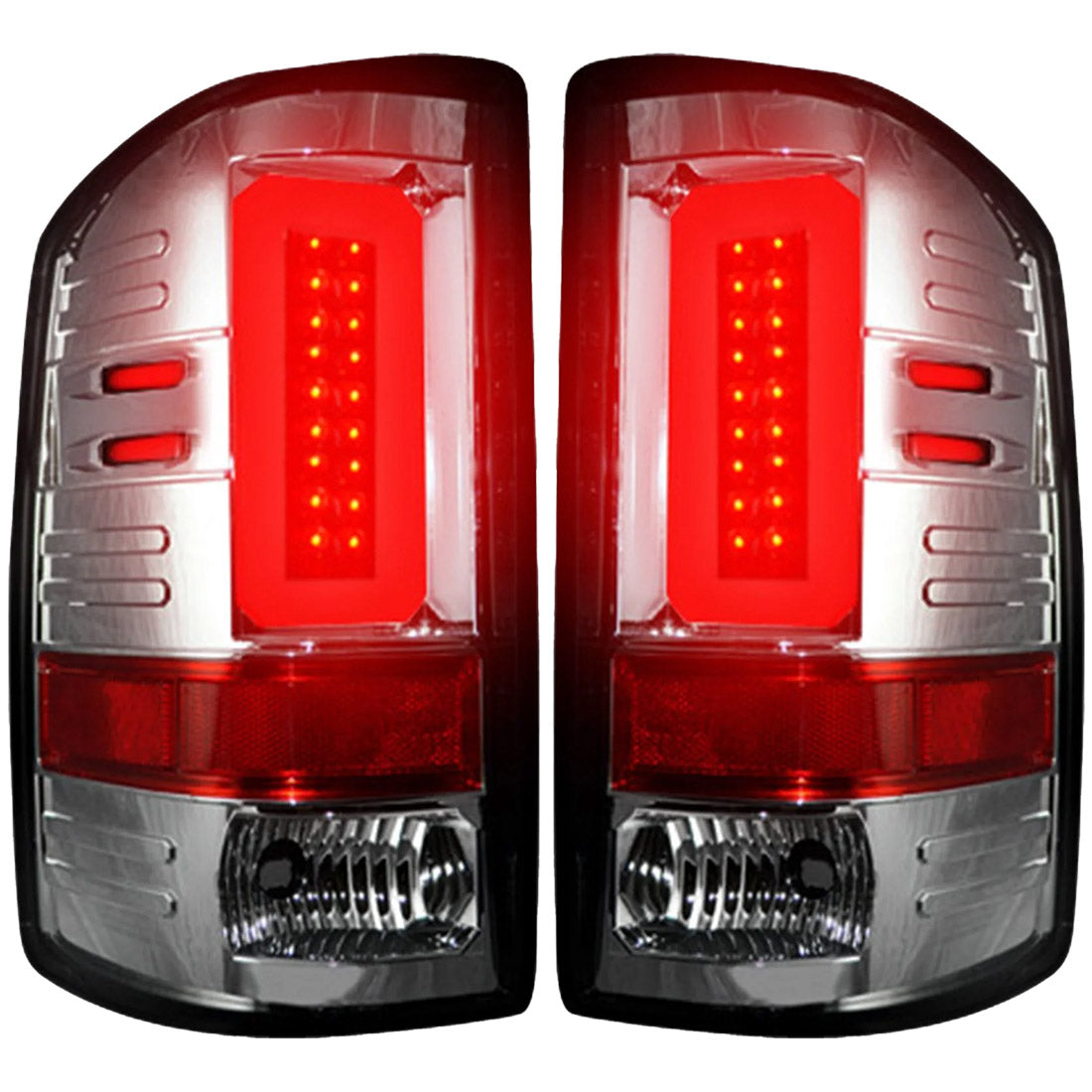 GMC Sierra 16-18 1500 & 16-19 2500/3500 (Only Fits Single Wheel Body Style Trucks with Factory OEM LED Tail Lights) OLED TAIL LIGHTS - Clear Lens - Image 2