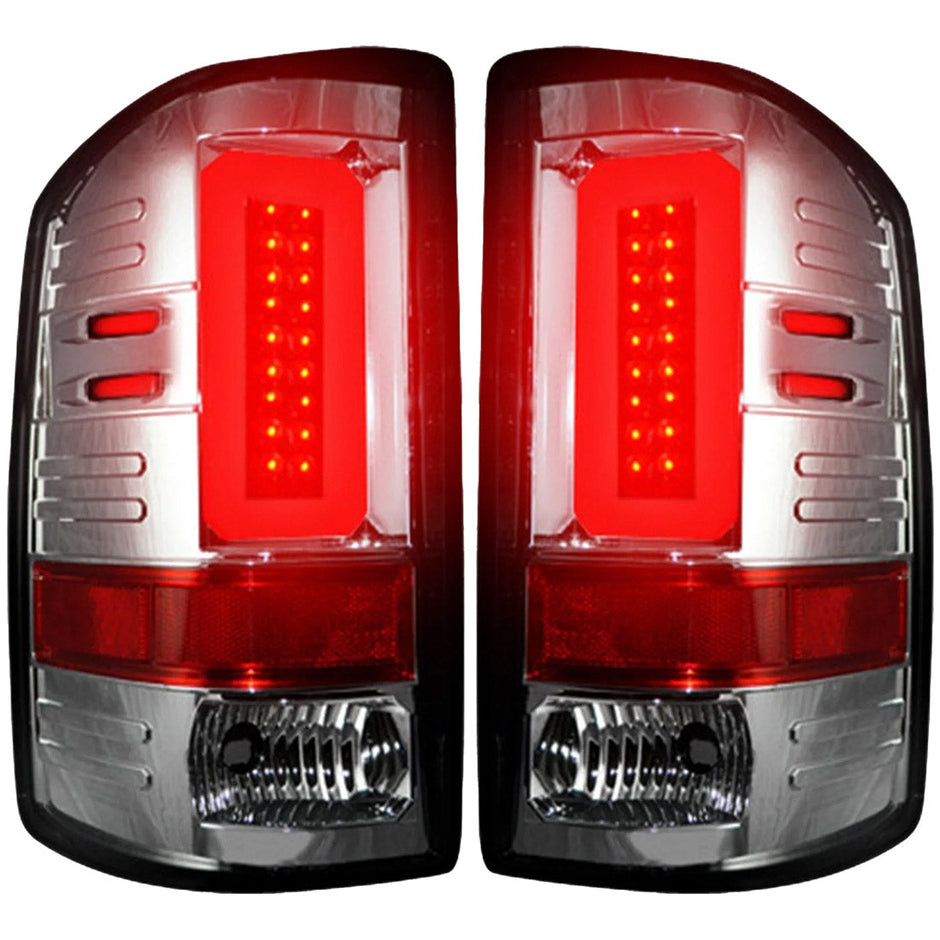 GMC Sierra 16-18 1500 & 16-19 2500/3500 (Only Fits Single Wheel Body Style Trucks with Factory OEM LED Tail Lights) OLED TAIL LIGHTS - Clear Lens - Image 2