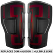 Ford Superduty F250/350/450/550 17-19 (Replaces OEM Halogen Style Tail Lights Both With & Without BLIS Blind Spot Warning System) OLED TAIL LIGHTS - Smoked Lens